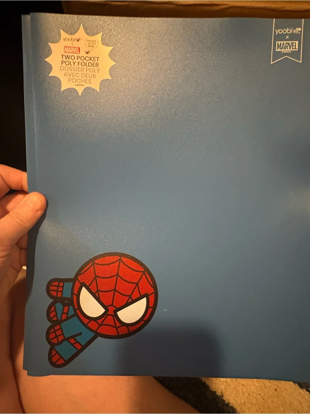 Spider-Themed Kids Stationery Set - Blue & Red